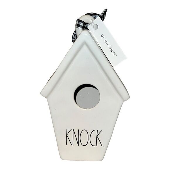 Rae Dunn Other - Rae Dunn By Magenta Ceramic KNOCK Slant Roof 2 Sided Birdhouse NWT